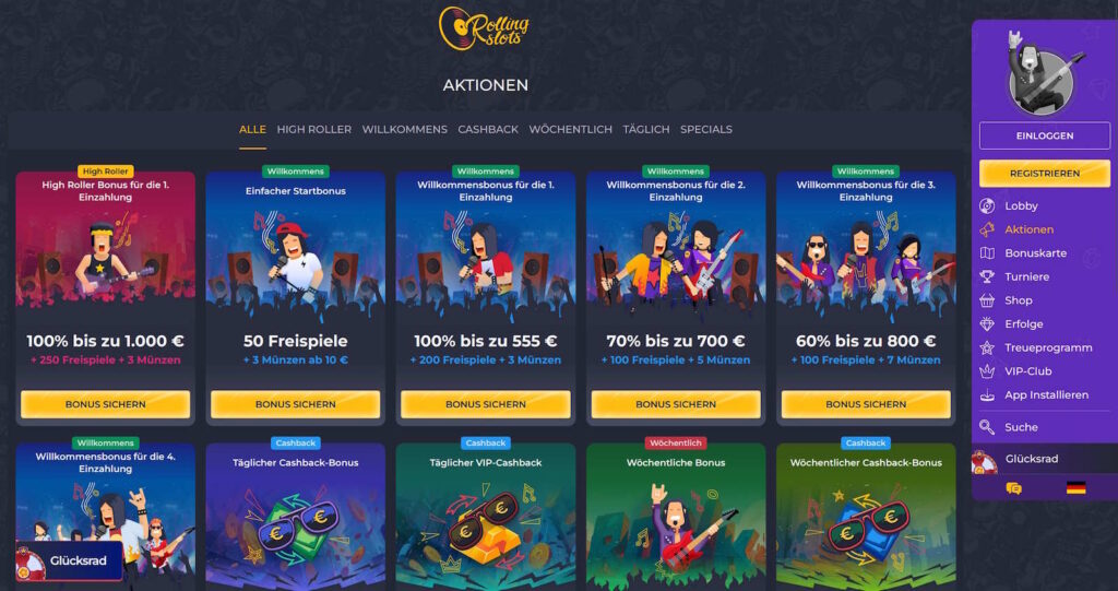 RollingSlots 3 Rolling Slots Bonusangebot