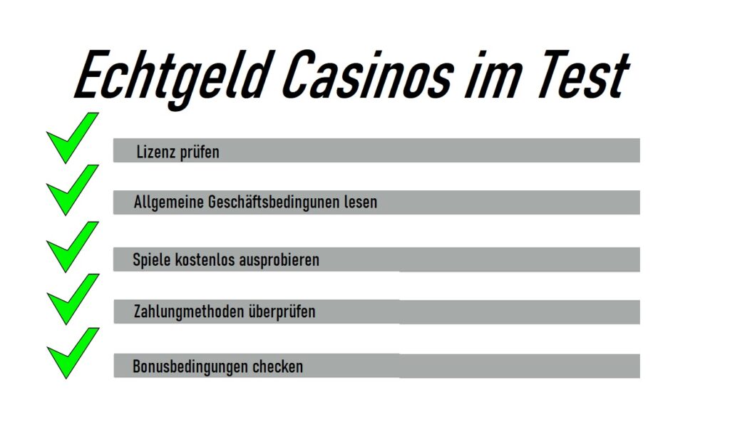 echtgeld casinos im Test