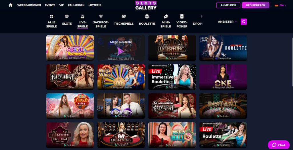 slots gallery live casino