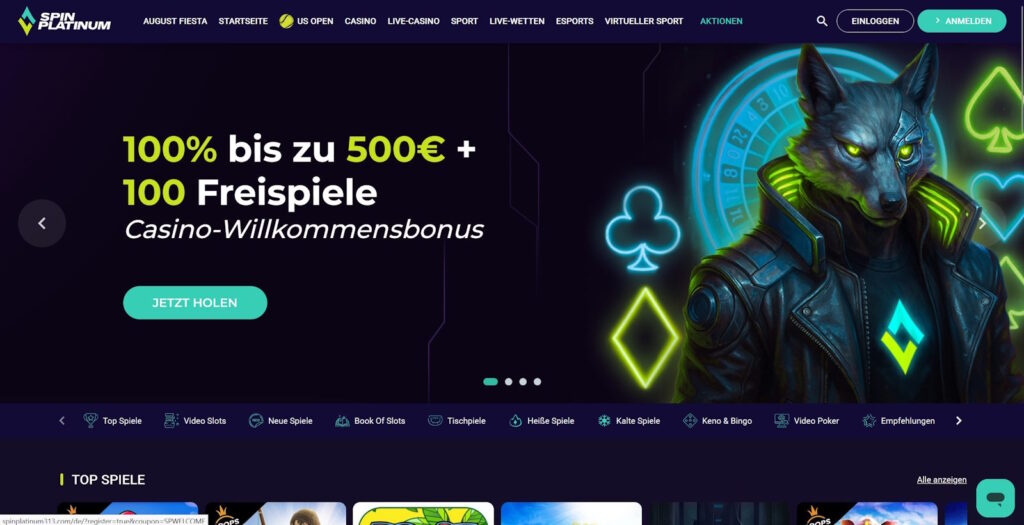 SpinPlatinum Casino Startseite