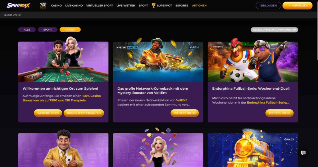 Spinimax Casino Bonus